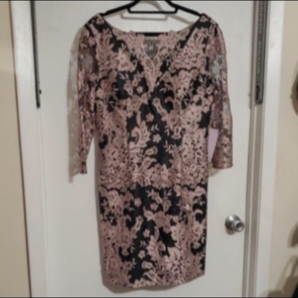 NWT JS COLLECTION Embroidered Cocktail Dress